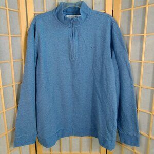 Criquet Blue Quarter Zip Cotton Pullover Size XL